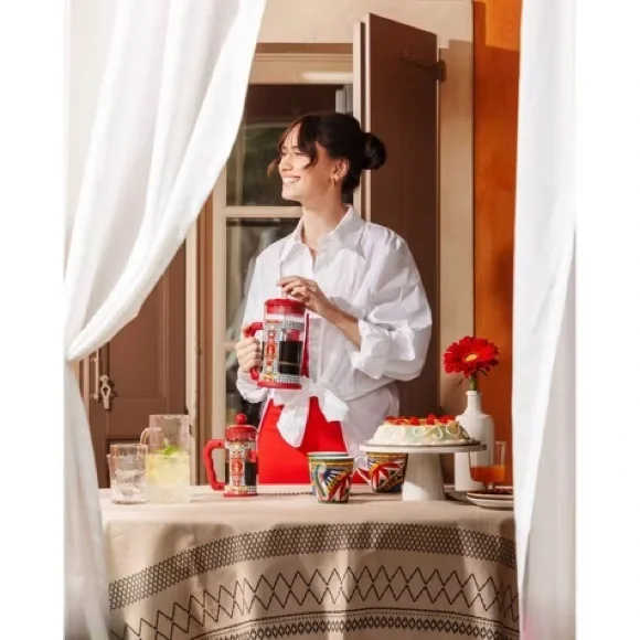 ❤️ NIB Bialetti Dolce & Gabbana French Coffee Press Carretto Sicilian Cart 1 L